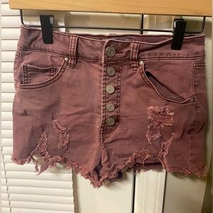 Women’s High Wasted Distressed Denim Shorts